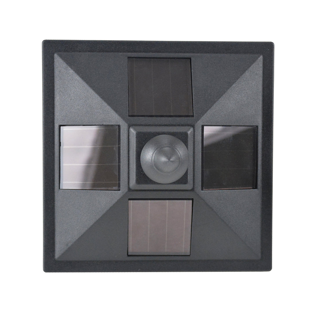 Solcellehavelanterne LED 30 lumen solcellelampe jordspyd 120 cm sort