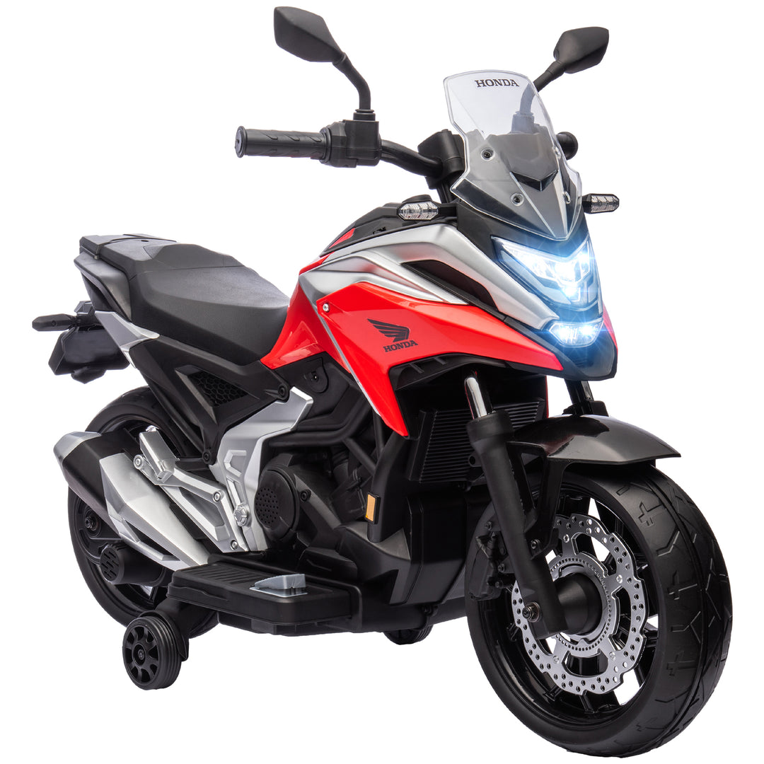 Elektrisk børnemotorcykel, Honda, 3 km/t, musik og lys, 3-6 år, op til 30 kg, rød