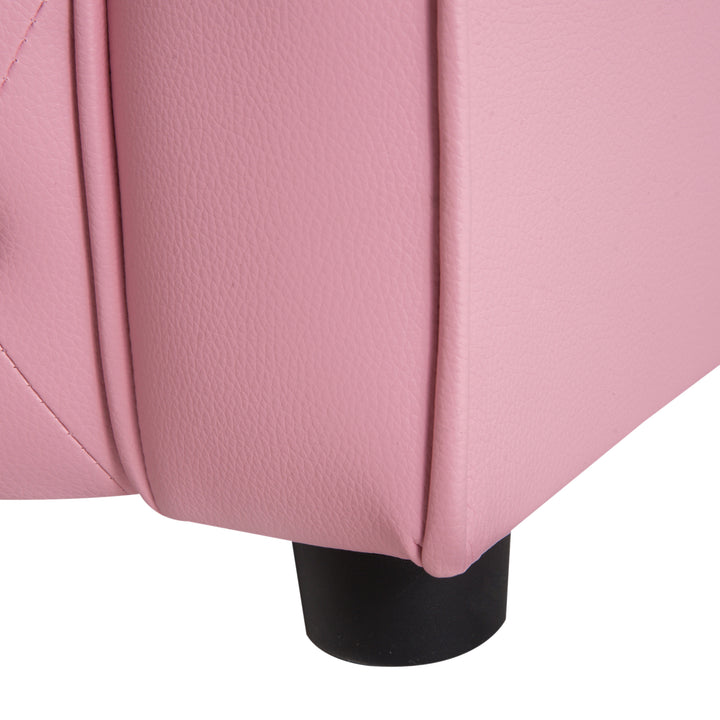 Børnesofa børnestol prinsesse minisofa børneværelsessofa hjerteformet pink l59 x b41,5 x h49 cm