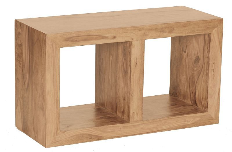 Reol i massivt akacietræ til at give dit hjem et landligt look, 88 cm høj