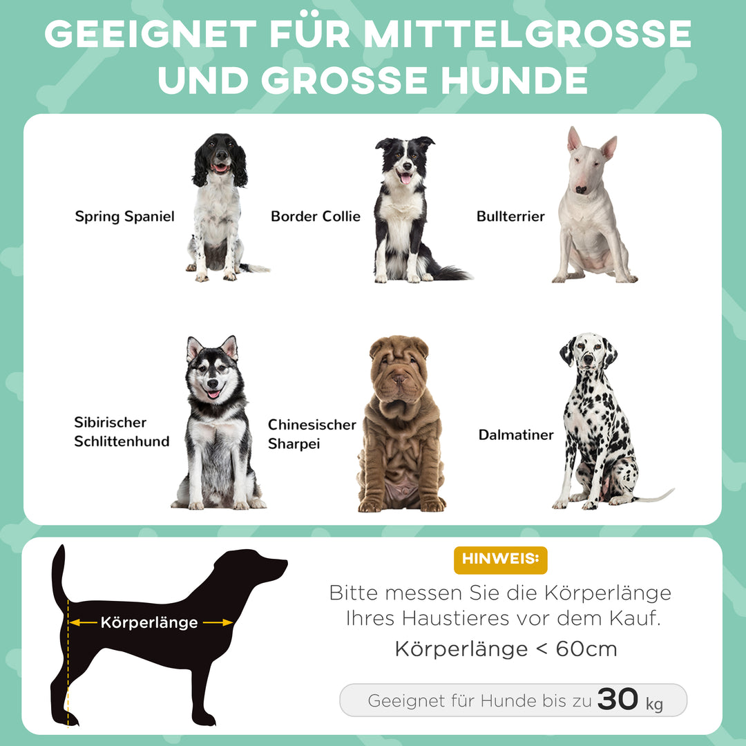 Hundeseng med tag, åndbar, vandafvisende, op til 30 kg, 91 x 76 x 89 cm, lysegrå