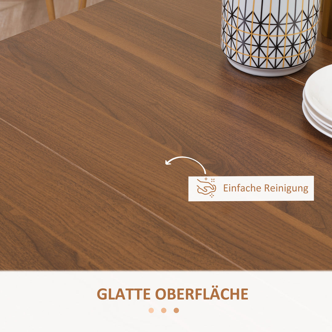Foldbart spisebord udtrækkeligt spisebord spisebord, mobilt, moderne design, 180cm x 85cm x 75cm, brun