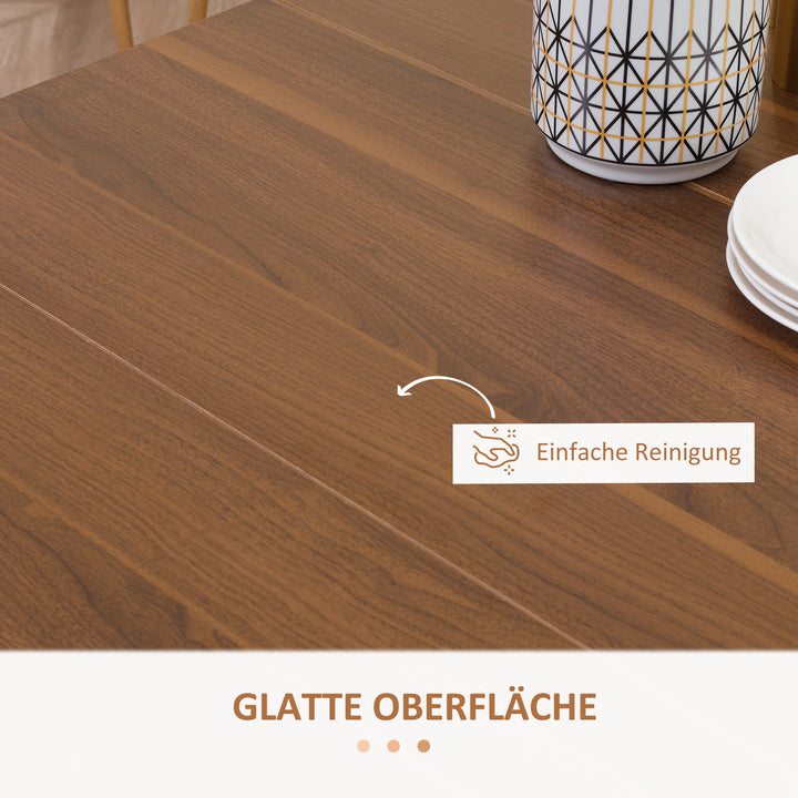 Foldbart spisebord udtrækkeligt spisebord spisebord, mobilt, moderne design, 180cm x 85cm x 75cm, brun