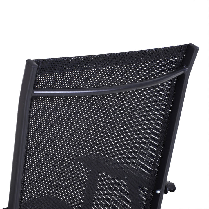 Klapstol med armlæn sæt med 2 campingstole fiskestol metal sort 58 x 64 x 94 cm