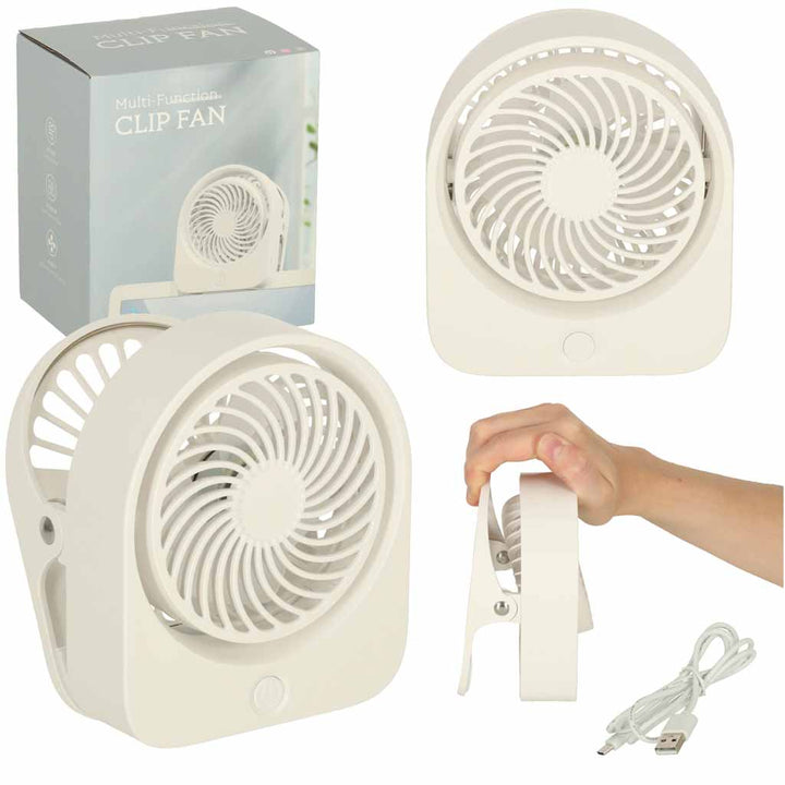 Mini bordventilator med USB-klips