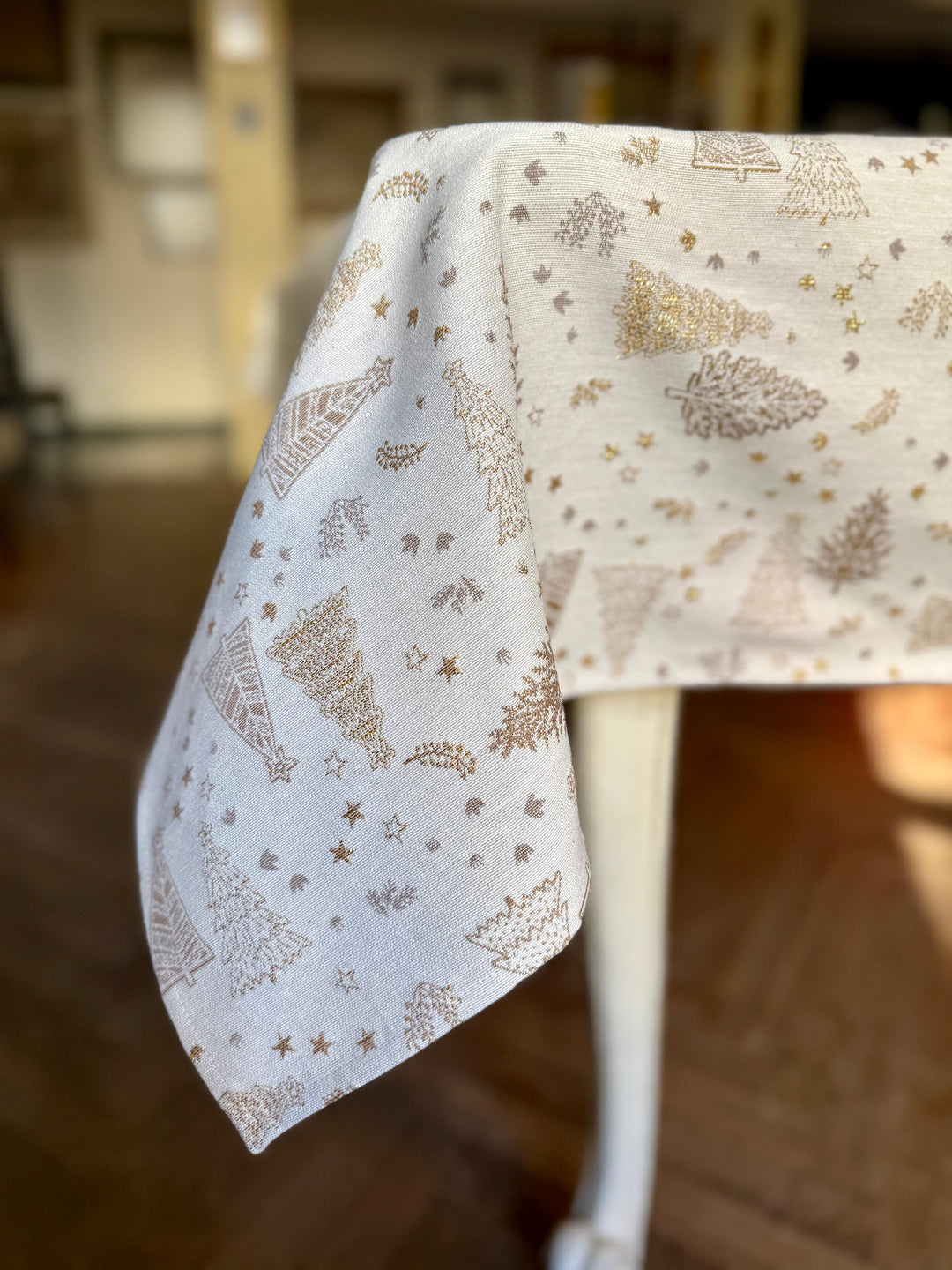 Vinter rektangulær dug, festligt motiv, julemotiv | Golden Forest