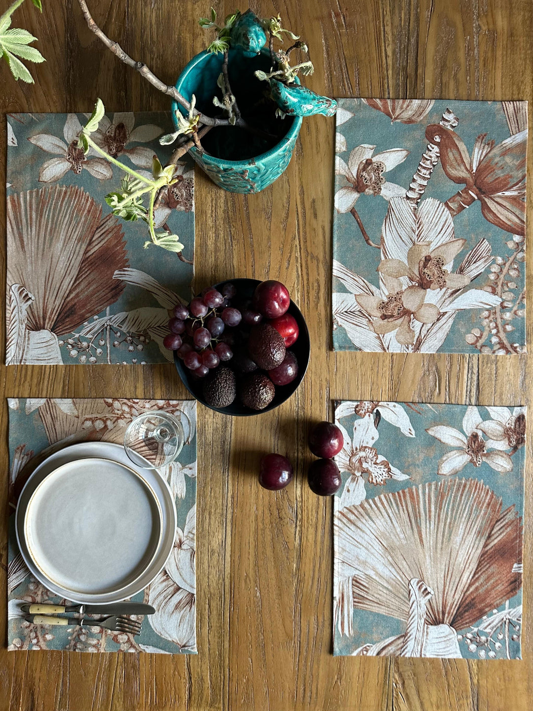 Dækkeserviet 30 × 43 cm i bomuld-hør blanding | Terra Flora