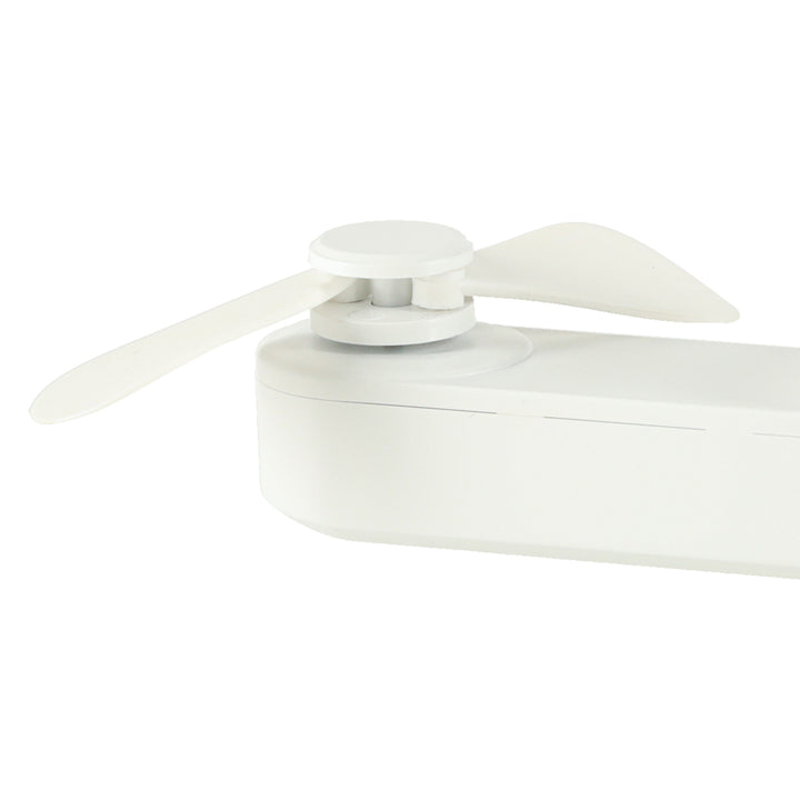 Bordventilator mini håndholdt foldbar vindmølle bærbar USB hvid