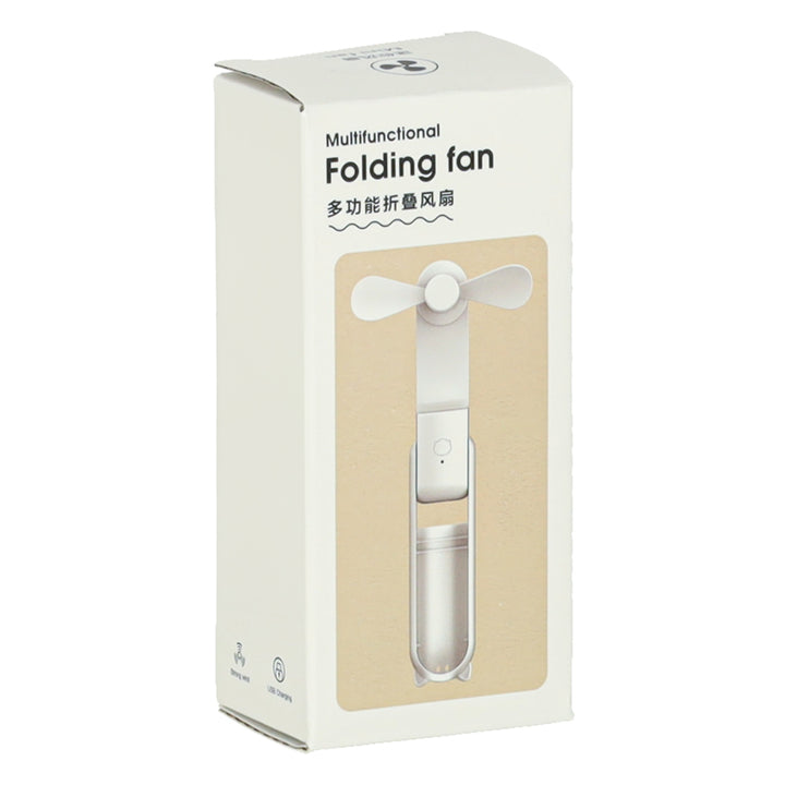 Bordventilator mini håndholdt foldbar vindmølle bærbar USB hvid
