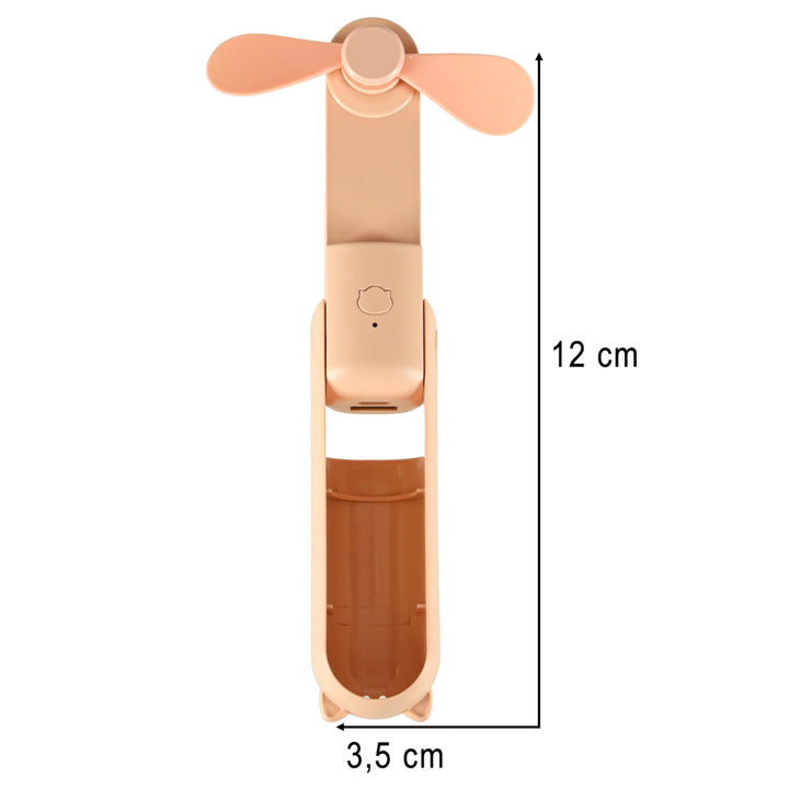 Bordventilator mini håndholdt foldbar vindmølle bærbar USB pink