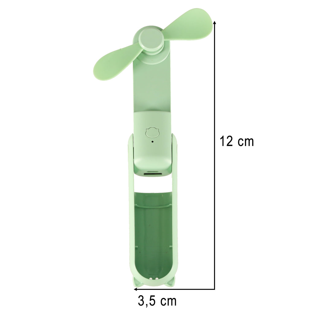 Bordventilator mini håndholdt foldbar vindmølle bærbar USB grøn