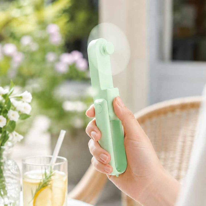 Bordventilator mini håndholdt foldbar vindmølle bærbar USB grøn