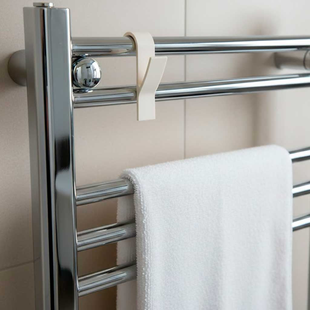 Radiatorophæng til badeværelsesradiator i creme