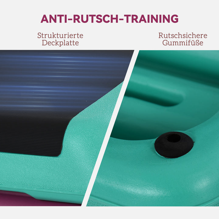 Step board højdejusterbar fitness stepper 3 niveauer (10/15/20 cm) skridsikker stepbænk til hjemmefitness kontor plastik sort+grøn+lilla