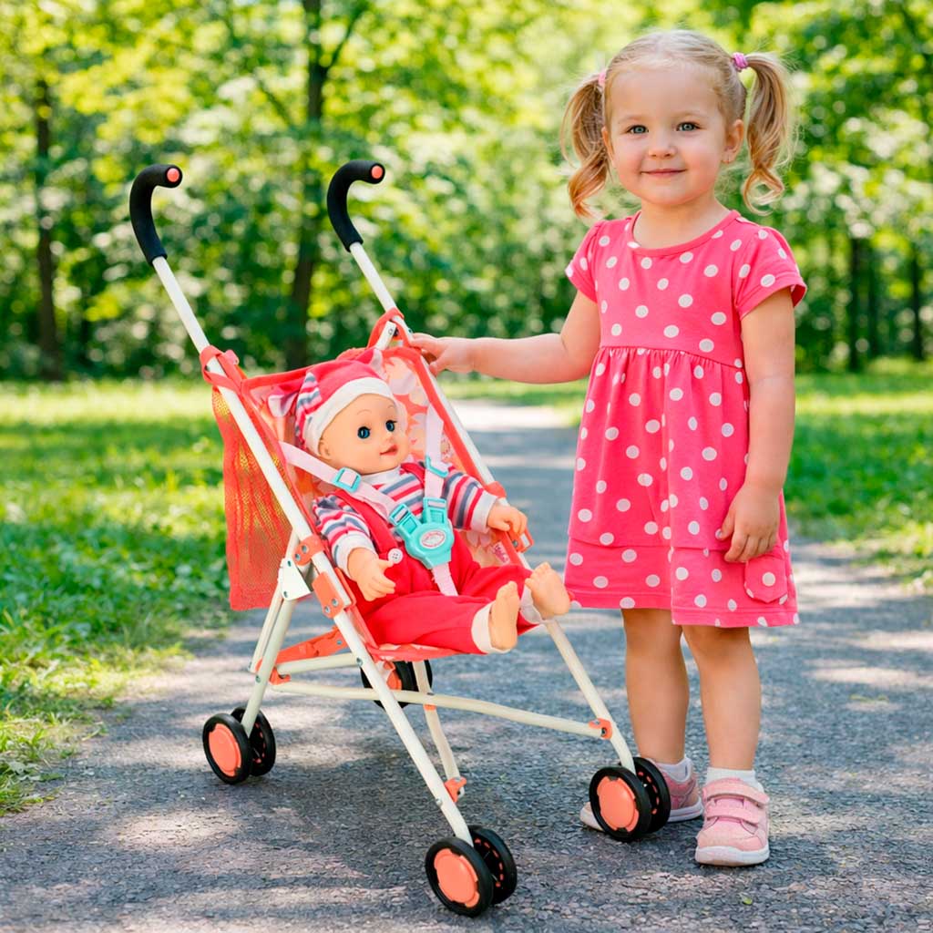 Annabell dukkevogn, sammenklappelig taske klapvogn