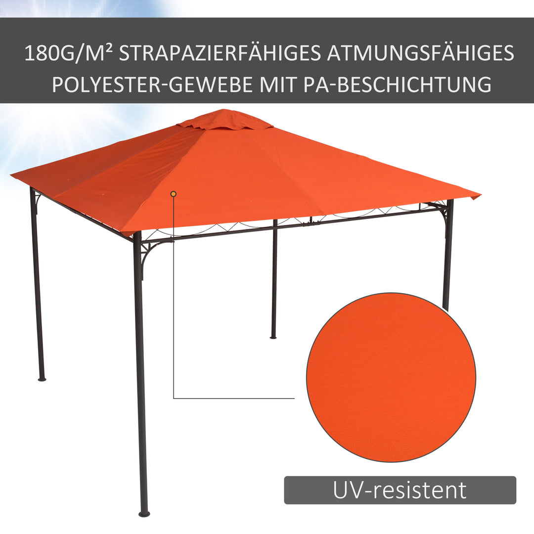 Reservehavepavillontag polyester 2,98 x 2,95 m orange