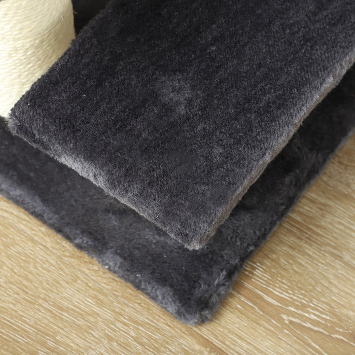 Hundetrappe 4 trin 59 cm høje kæledyrstrapper til katte og hunde hunderampe kattetrappe indstigningshjælp til seng, sofa, legeplads grå