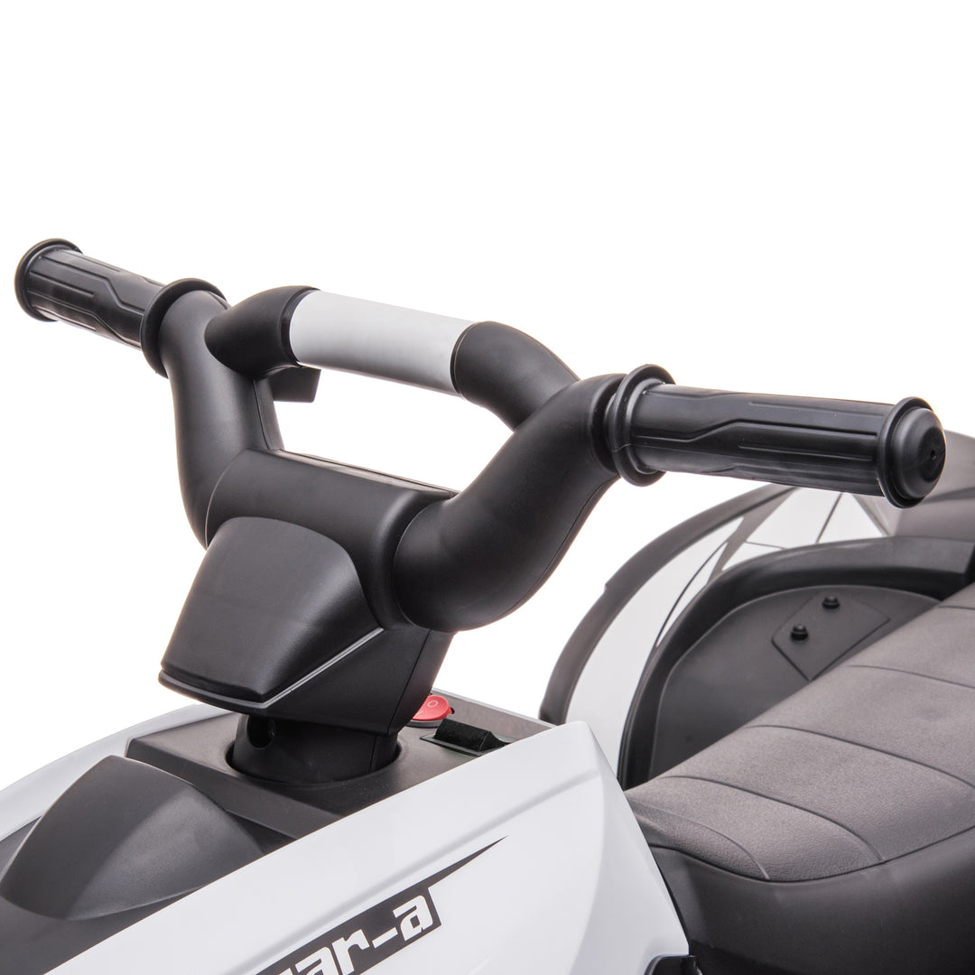 Børne ATV elektrisk kørebil, 6 km/t, lyd- og lyseffekter, 83 cm x 53 cm x 55,5 cm, sort + hvid