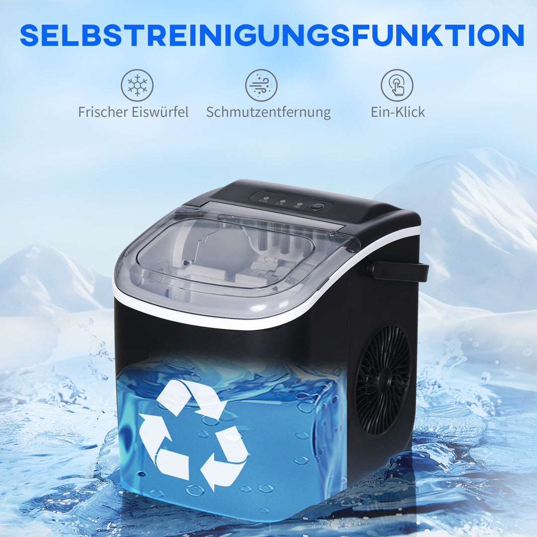 Isterningmaskine, isterningdispenser, isterningmaskine, 29,4 cm x 22,2 cm x 29 cm, sort