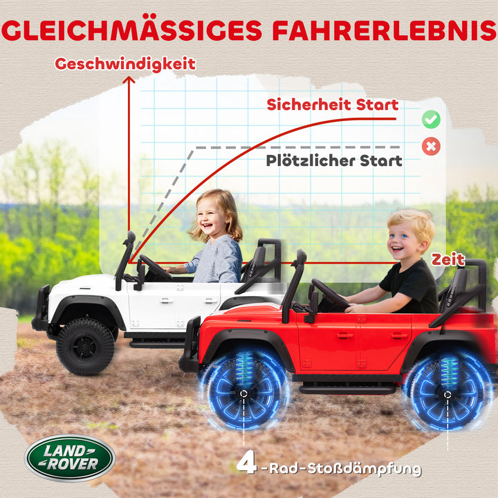 Elbil til børn, 12v batteridrevet, fjernbetjening, musikfunktion, horn, led-lys, hvid