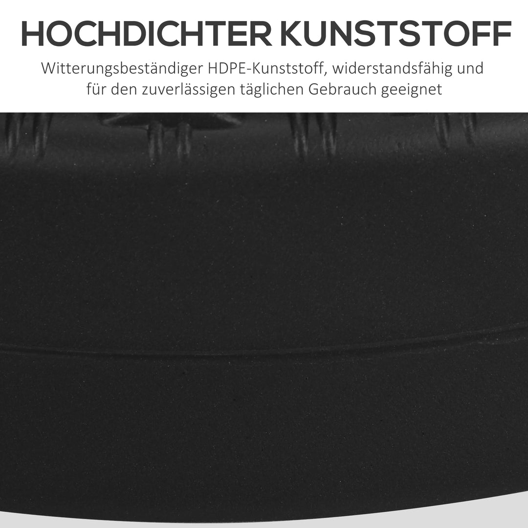 Parasolstativ/parasolholder, vejrbestandig, fyldbar, Ø51 x 36H cm, sort
