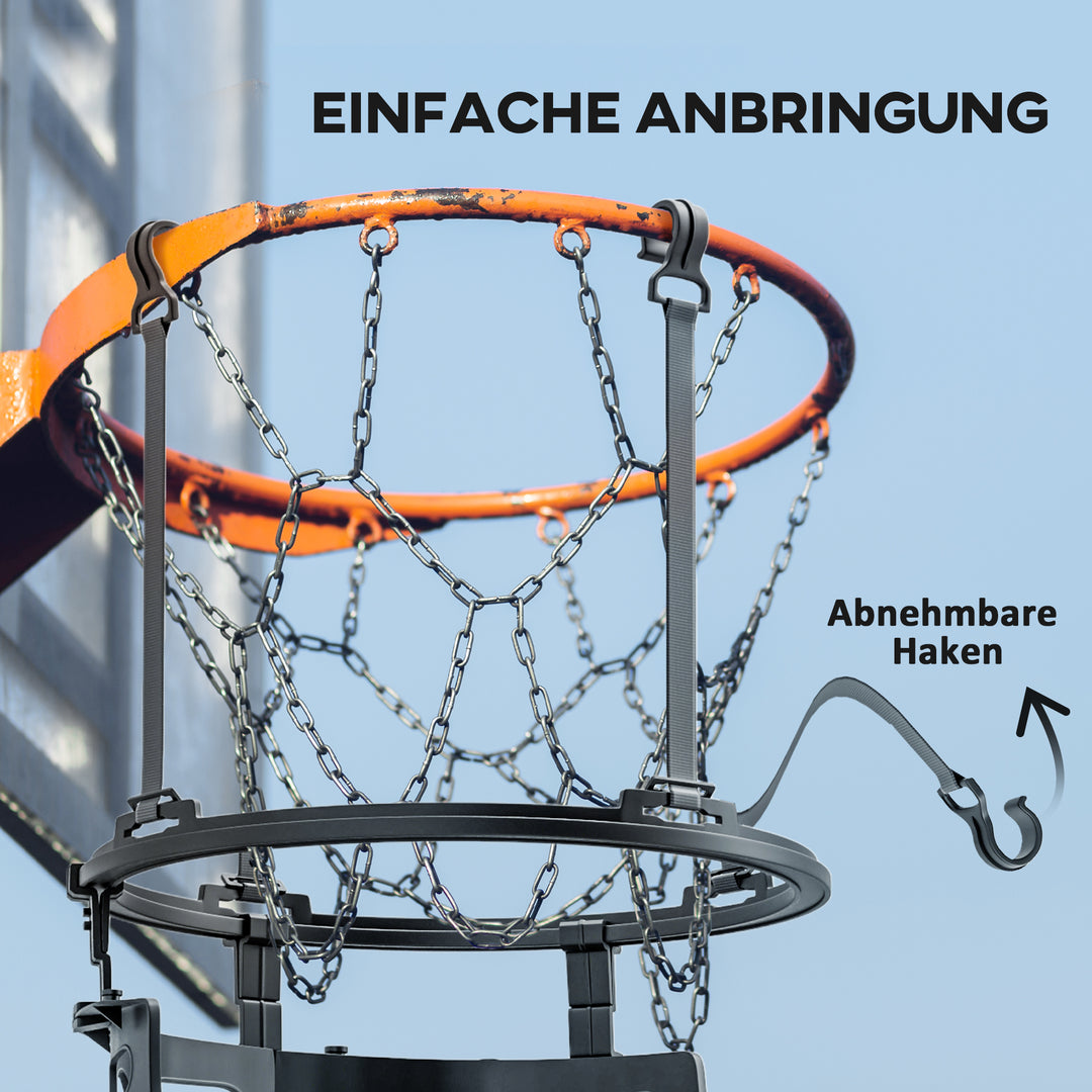 Basketball-rebounder, højdejusterbar, 360° drejelig, plastik, 35,6l x 35,6b x 75,5h cm, sort