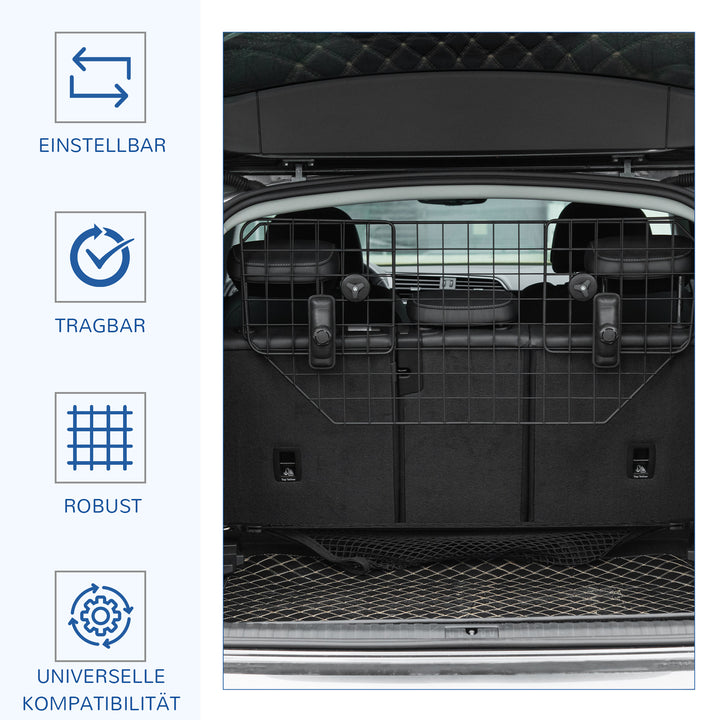 Hundebeskytter bil universal bagagerumsbeskytter 90-120 cm justerbar metal