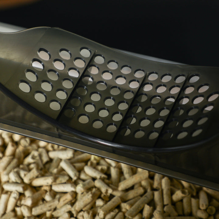 Kattebakke i sødt design, 1 simåtte, 1 kattebakke, aftagelig bakke, grå