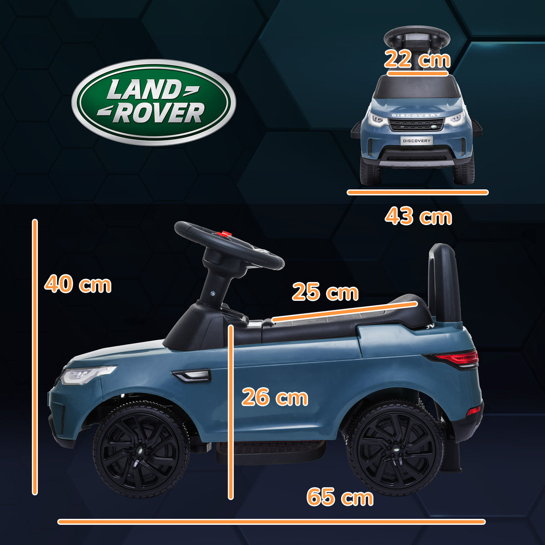 Elektrisk børnebil 6v, land rover, køre-/skubbetilstand, forlygter, musik, lyseblå