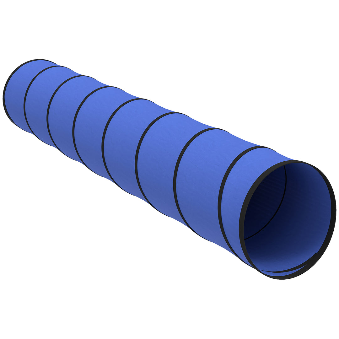 Agilitytunnel til hunde 300 x 50 cm. Hundetunnel med 4 jordankre. Bæretaske. Legetunnel til små og mellemstore hunde. Blå.
