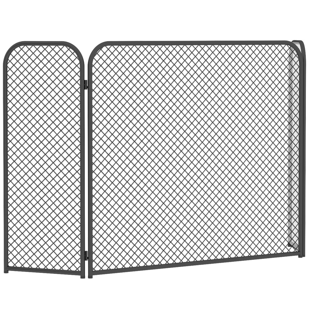 Pejsesikringsskærm, 3-delt foldbar gnistbeskyttelse, 100x51cm
