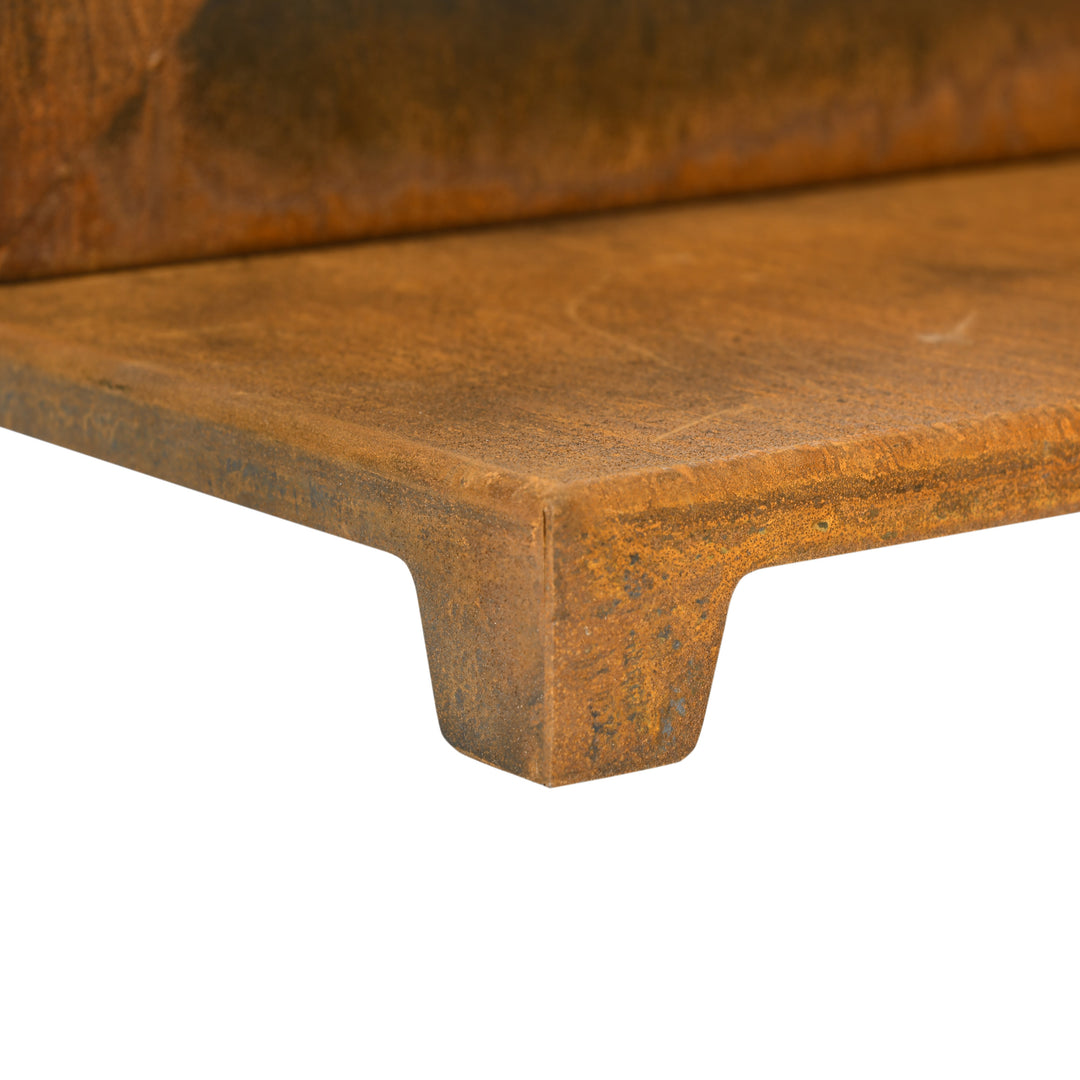 Dekorativ vinduesramme til haven, vintage design, 55 cm x 19 cm x 80 cm, metal, brun