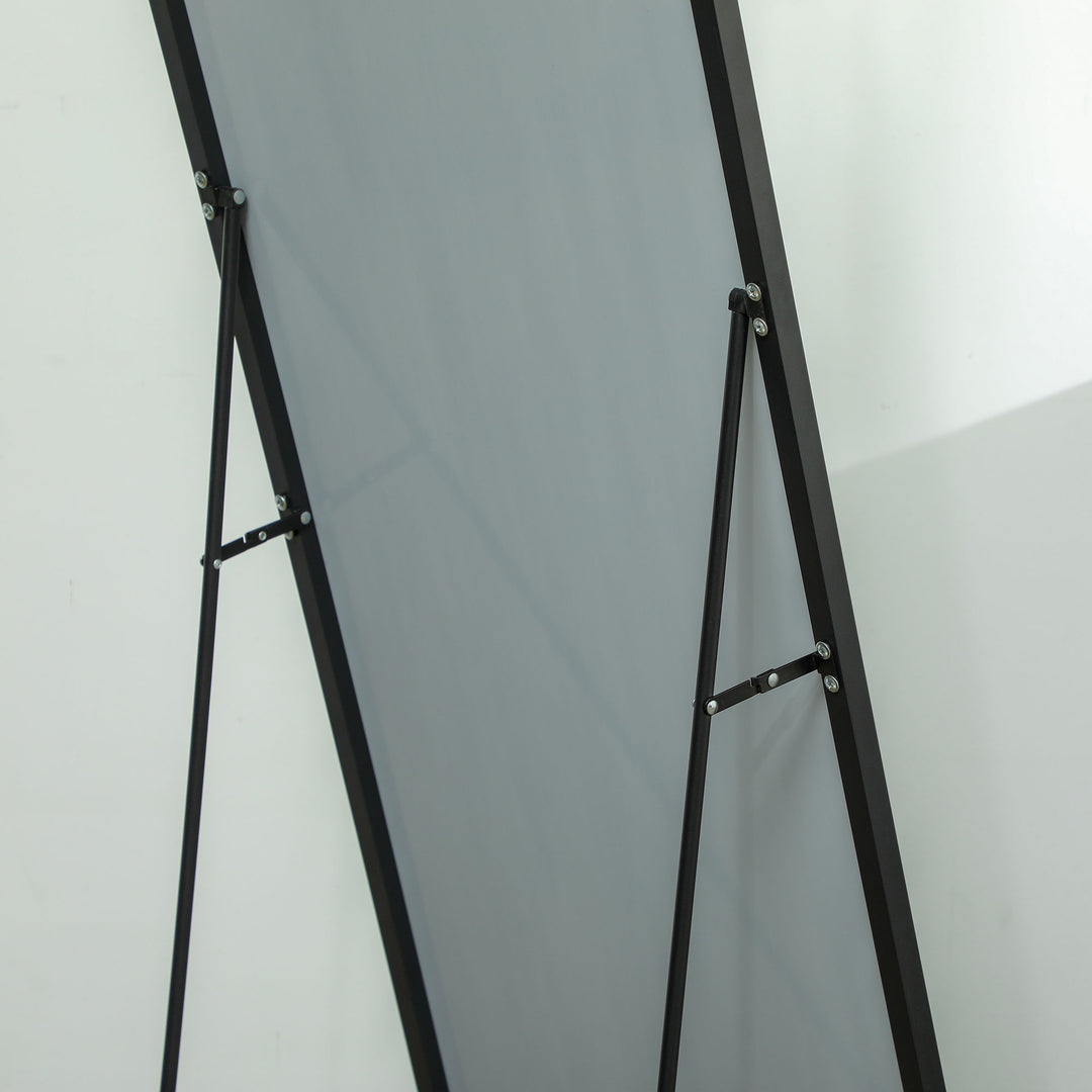 Stort stående spejl, vægspejl, helfigursspejl, 161,5 cm, sølv