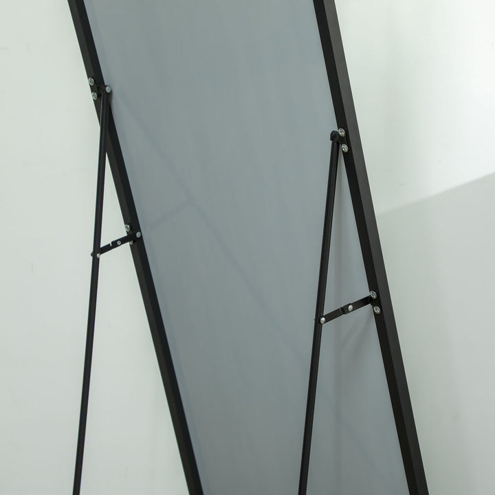 Stort stående spejl, vægspejl, helfigursspejl, 161,5 cm, sølv