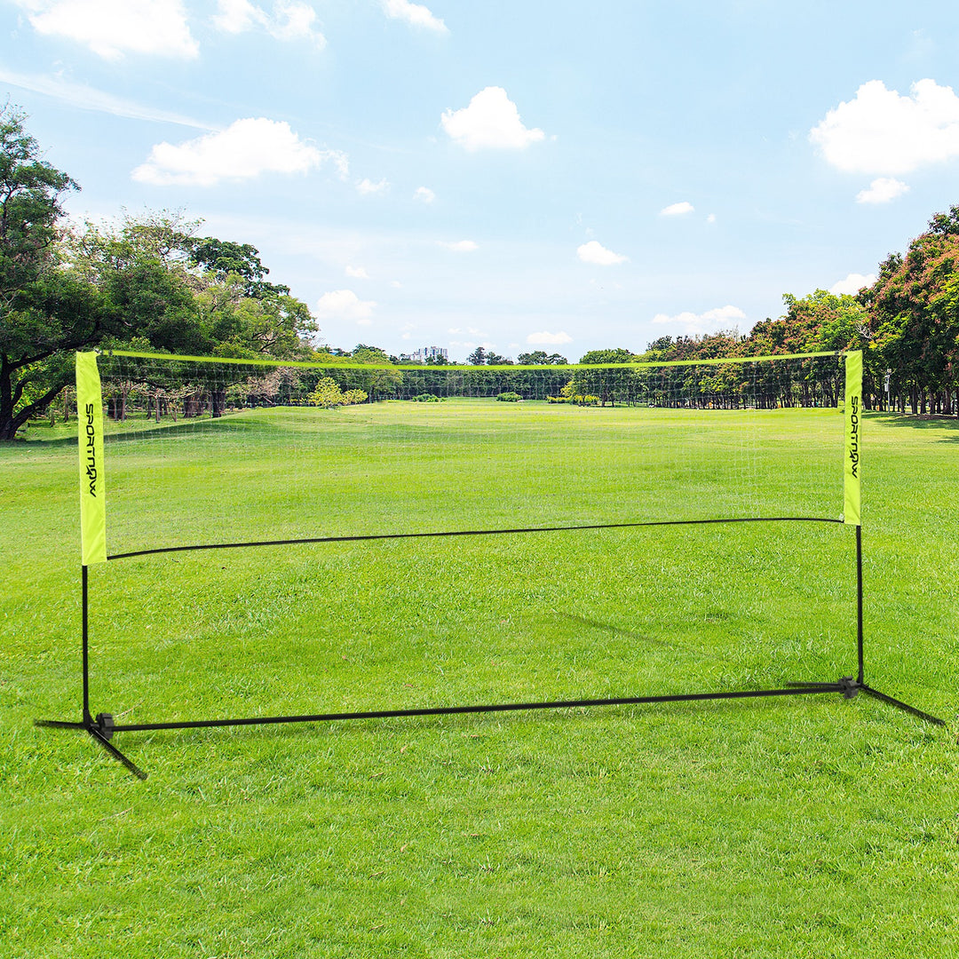 Badmintonnetsæt, foldbart volleyballnet 103/120/155H cm, gul