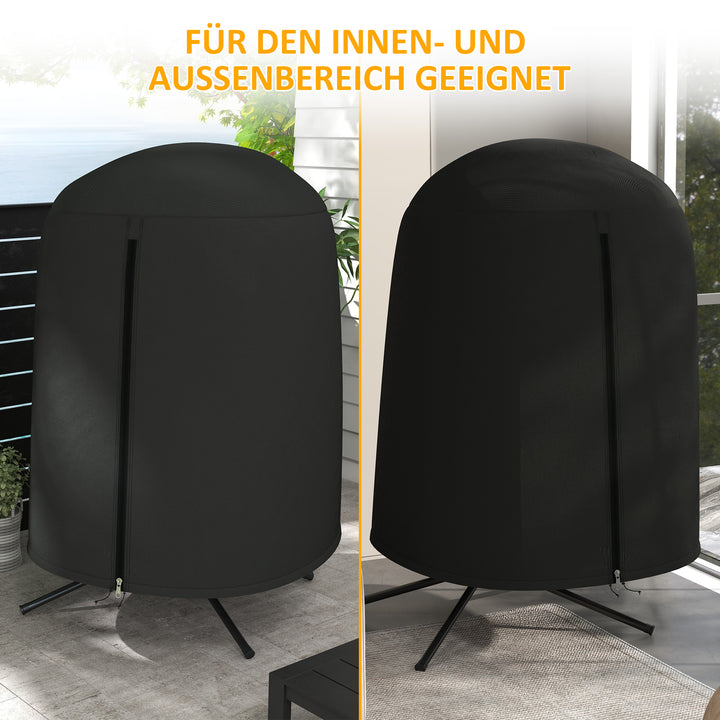 Beskyttelsesbetræk til hængestole, vandtæt, støvtæt, polyester, Ø128 x 190 cm, sort