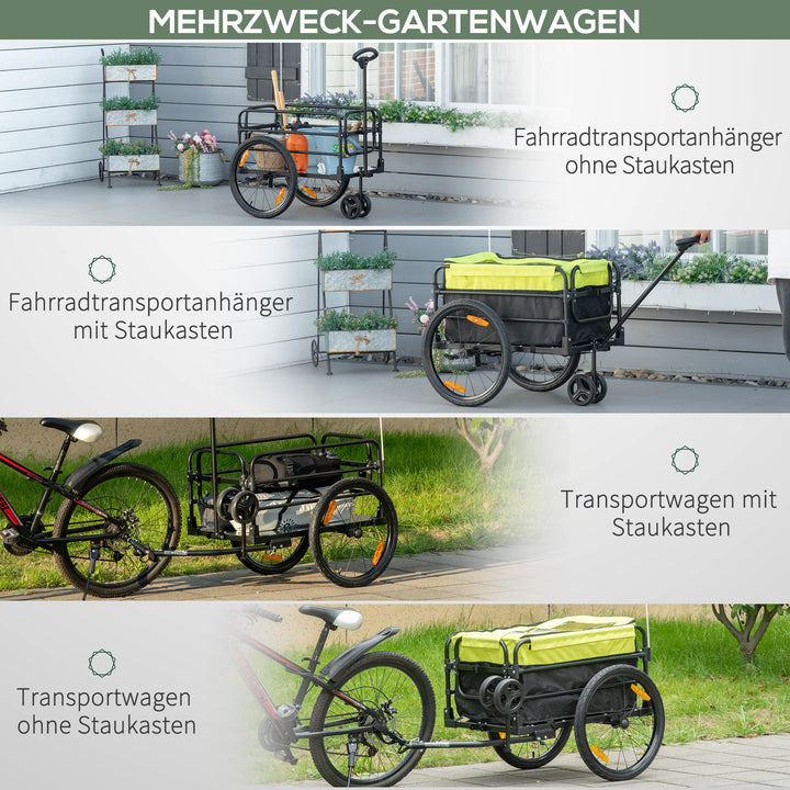 Cargo trailer sækkevogn 130 x 64 x 103 cm stål sort+gul