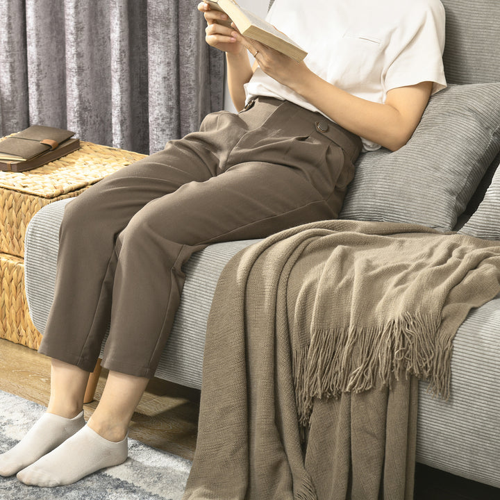 Sovesofa, gæsteseng, 3-positions justerbar ryglæn, linnedlook, op til 120 kg, 141 x 90 x 81 cm, grå
