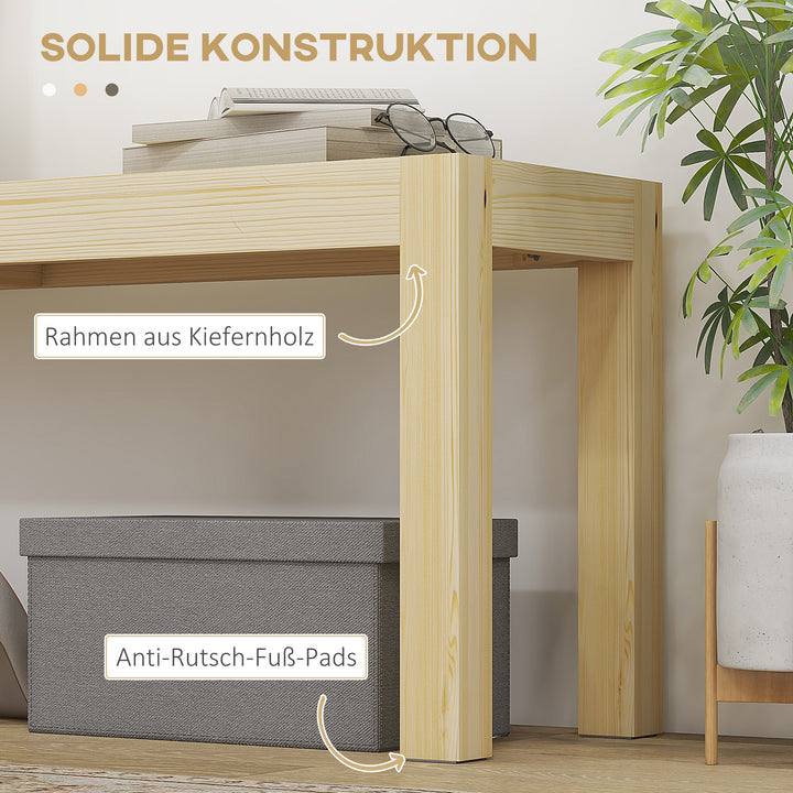Bænk, plads til 3 personer, op til 330 kg, fyrretræ, 175x33x45 cm