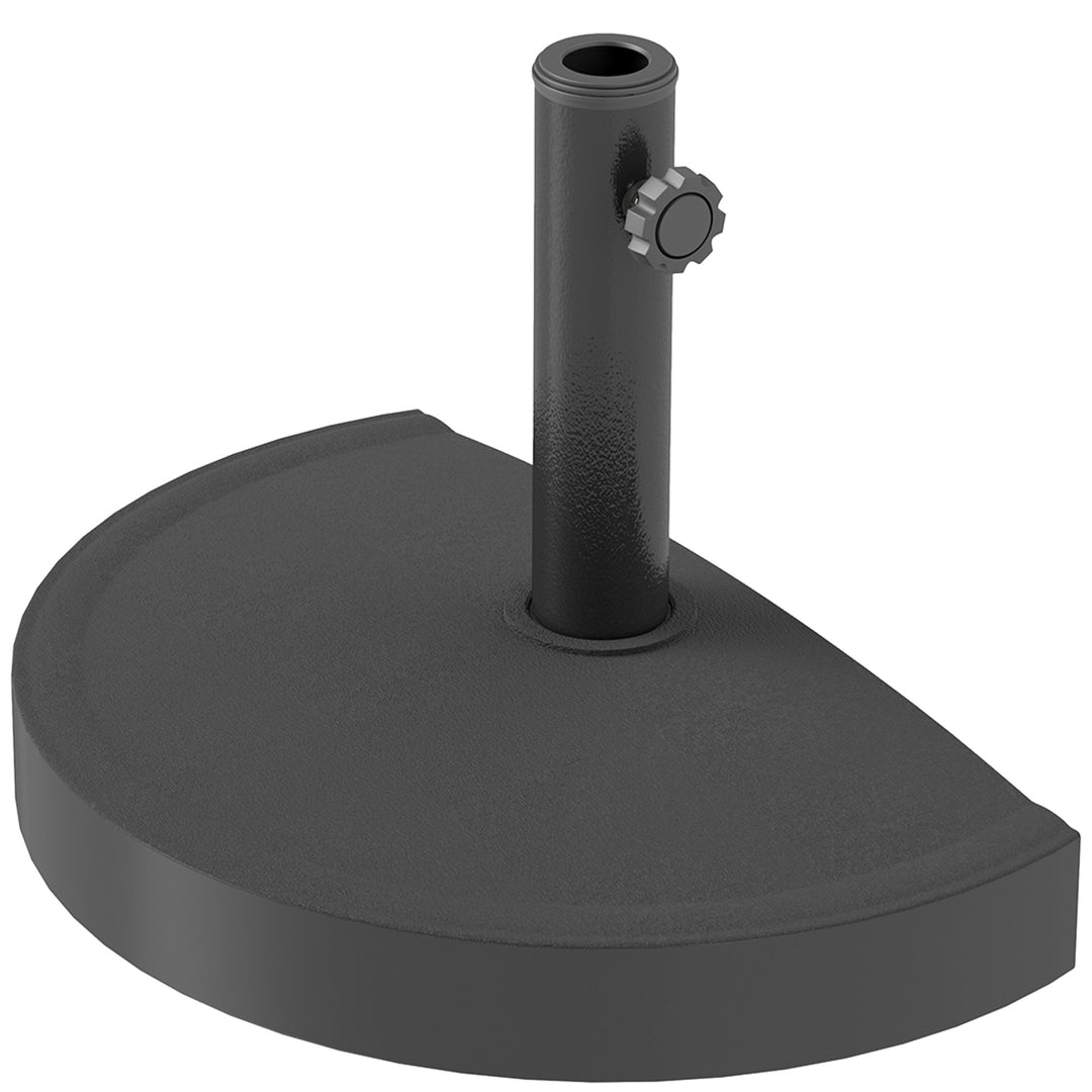 Beton parasolfod, halvcirkelformet parasolholder, parasolvægt til parasoller 32/38/48 mm
