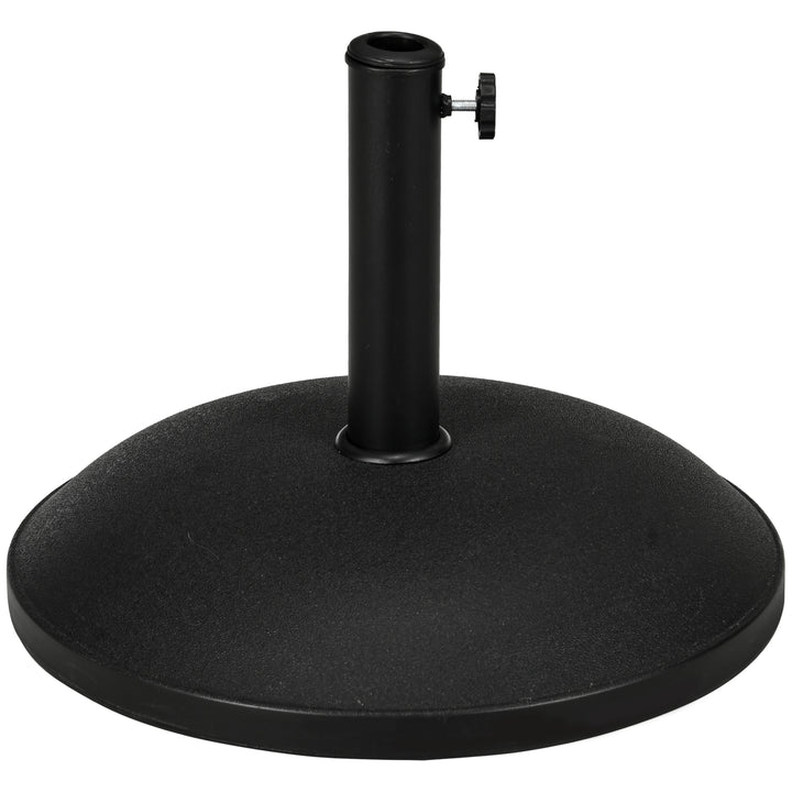 Paraplystativ, parasolstativ, 3 adaptere, justerbar, cement, 25 kg, sort