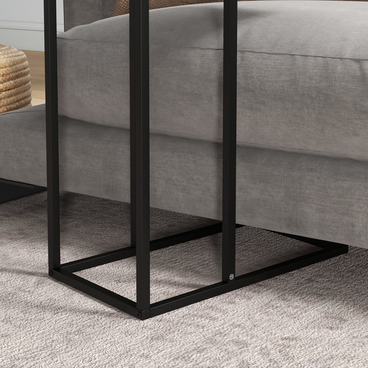 Slankt C-formet sidebord i stål – Perfekt til sofaen