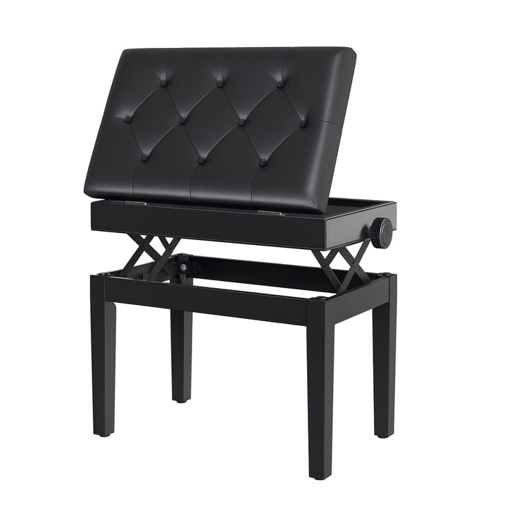Klaverstol klaverbænk klaverbænk makeup-skammel skammel med opbevaringsplads højdejusterbar 54,5 x 33 x 48-58 cm