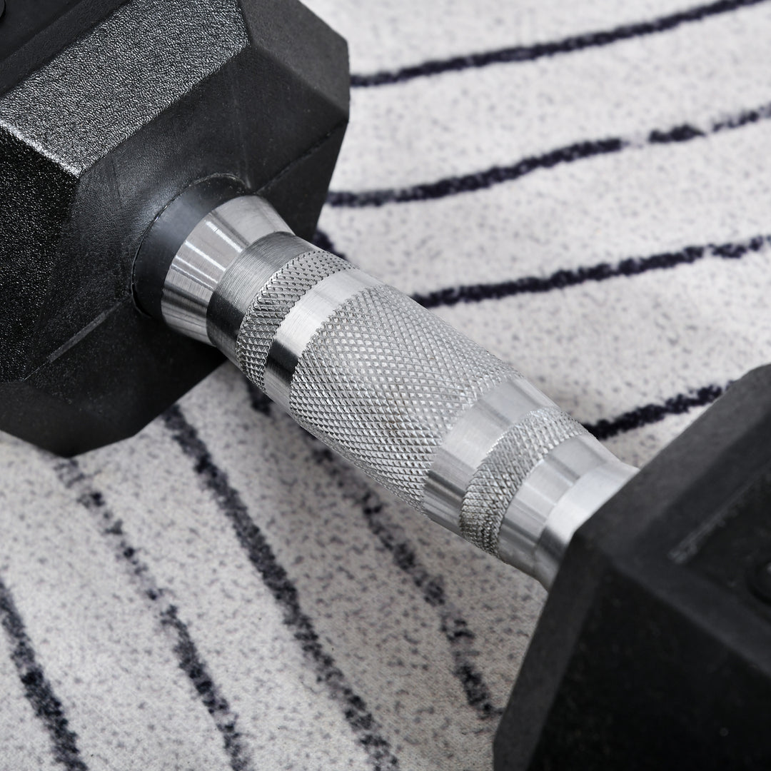 Sekskantede håndvægte, sæt med 2 håndvægte med riflede håndtag, støbejerns håndvægtsæt, 2 x 10 kg, håndvægte til mænd og kvinder, hjemme, fitnesscenter, styrketræning