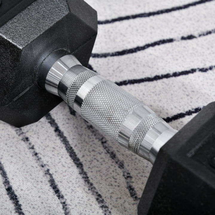 Sekskantede håndvægte, sæt med 2 håndvægte med riflede håndtag, støbejerns håndvægtsæt, 2 x 10 kg, håndvægte til mænd og kvinder, hjemme, fitnesscenter, styrketræning