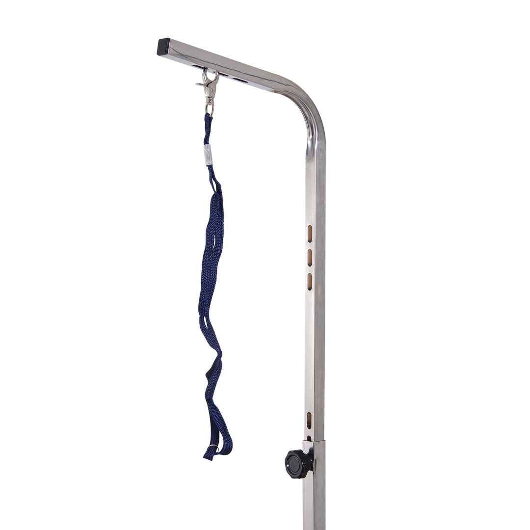 Kæledyrsplejebord kæledyrsplejebord hundeklipperbord med løkker hundeplejebord til husholdningsbadning hårtørring og hårklipning højdejusterbar sort