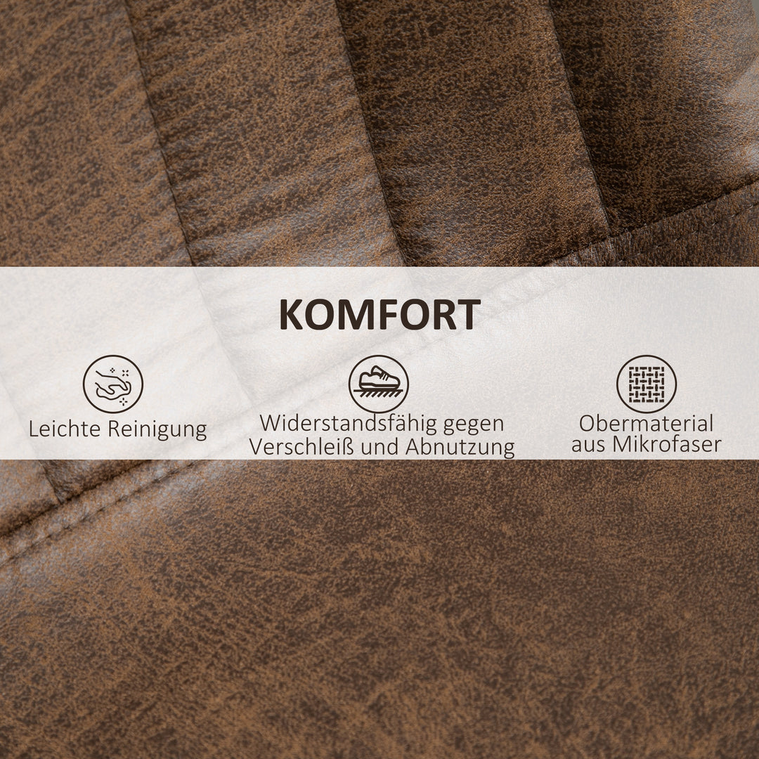 Sæt med 2 barstole i retrodesign, inklusive fodstøtte, højdejusterbar, gaslift, brun + sort