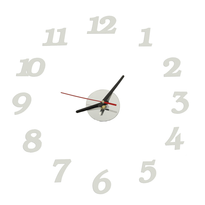 12 timers vægur, sølvfarvet