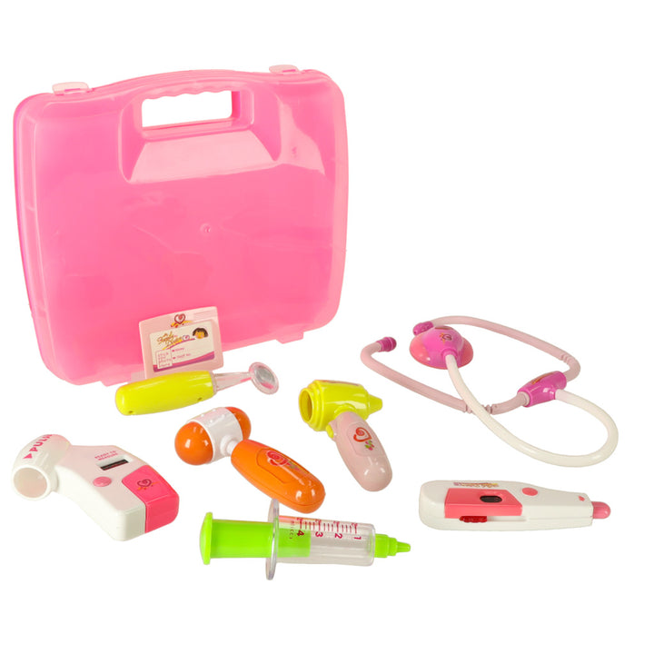 Lægesæt i kuffert DOCTOR + lys pink