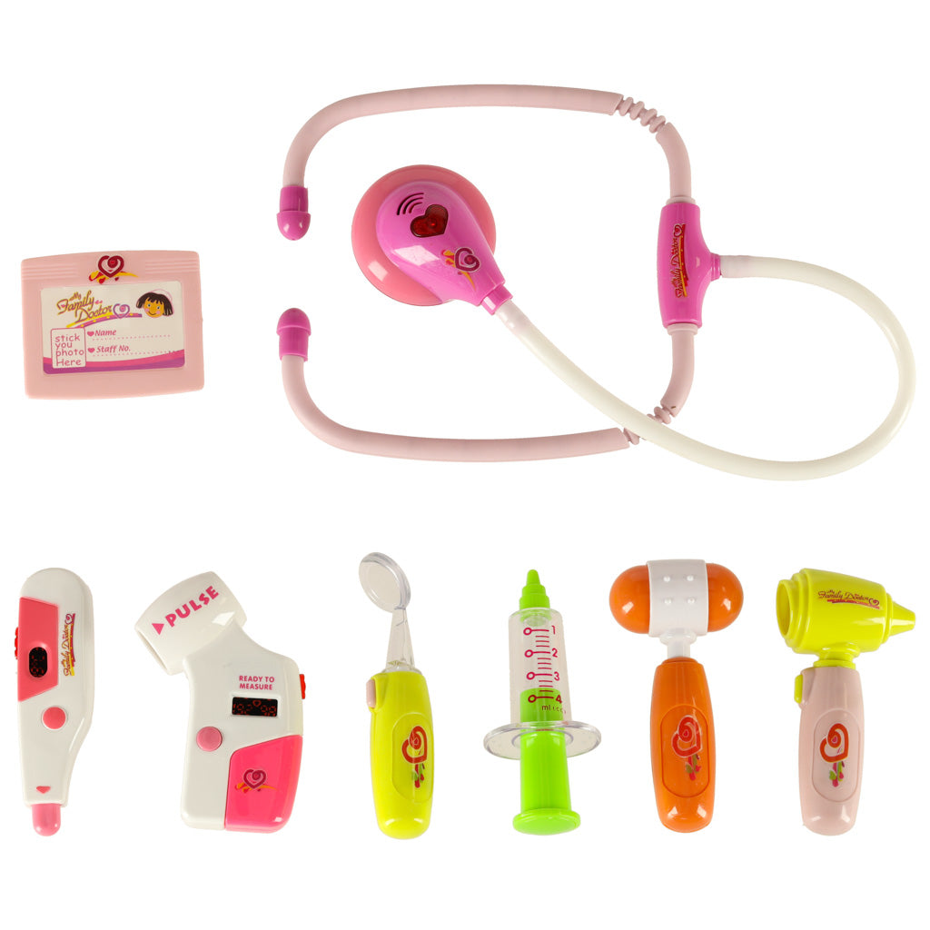 Lægesæt i kuffert DOCTOR + lys pink